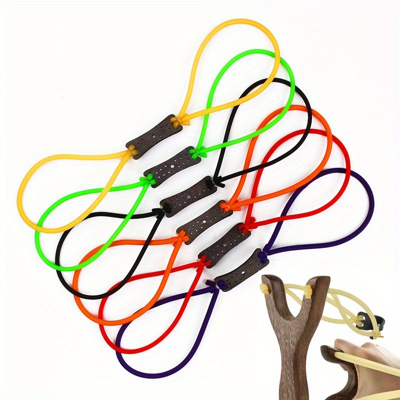 5/10pcs Slingshot Round Color Rubber Band Slingshot Accessories Slingshot Elastic Rubber Band Slings