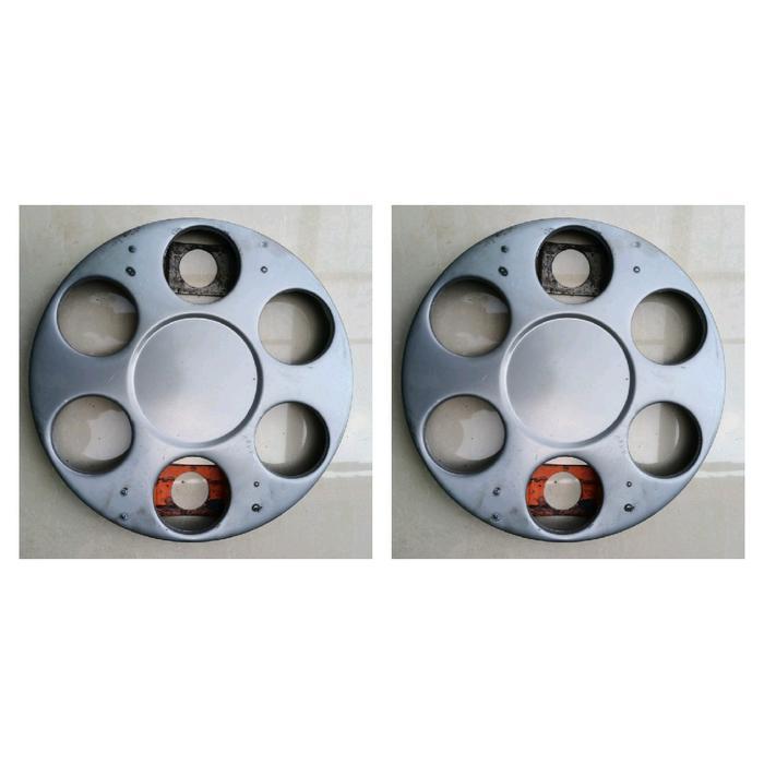 SEPASANG (2 PICS) DOP RODA DEPAN TRUK MODEL DONAT RING 16 PLAT BESI