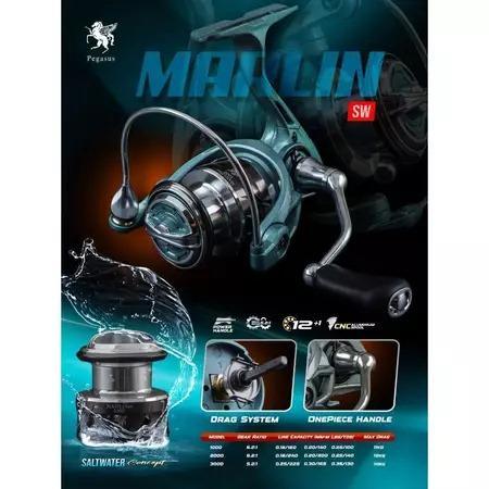 Reel pancing elito kyokai power handle 1000-3000 - reel pancing pegasus marlin sw 3000