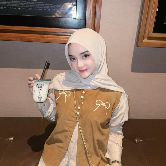 Meisya Kemeja Semi Vest Bordir Pita Korean Style Pasti Promo