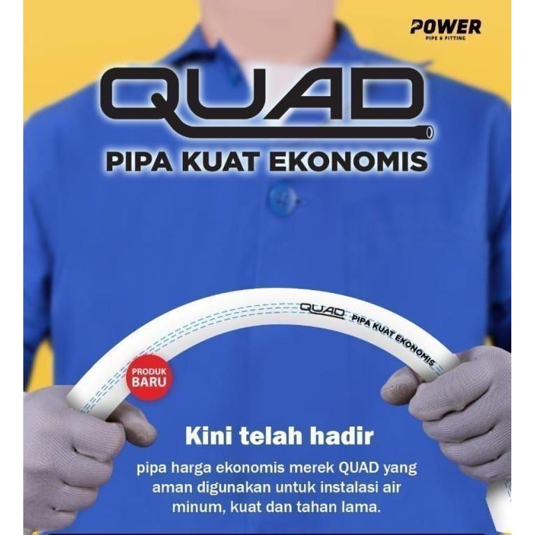 PIPA PARALON 2 1/2" INCH 1 METER/ PRALON AIR POWER QUAD PVC 2.5" PERMETER/ PIPA PVC KETENGAN 2,5"