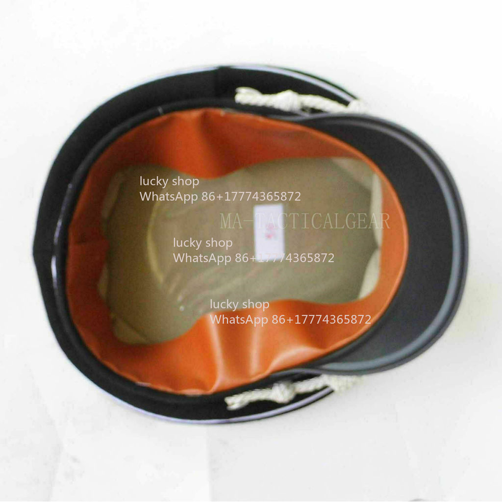 WWII WW2 German -M36 Officer Visor Hat Military Cap Black 57 58 59 60 61 cm Military REPRO WW2