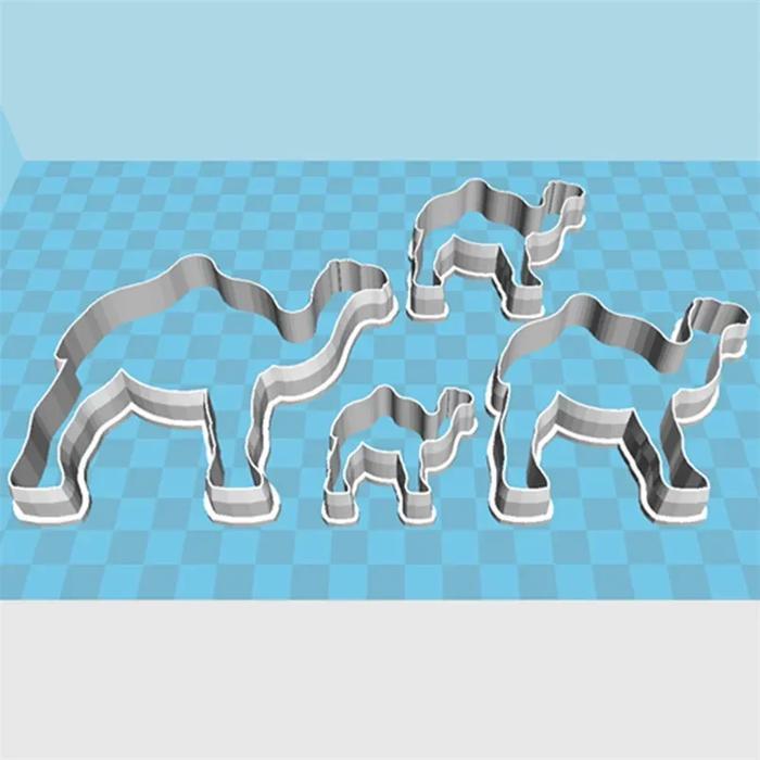 FOUR SPECIFICATIONS CARTOON DESERT ANIMAL,SINGLE-HUMPED CAMEL,PLASTIC MOLDS,CAKE FONDANT