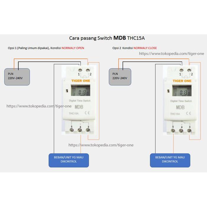 Mcb Timer Digital, Timer Switch Thc15A, Panel Lampu Listrik Otomatis Pasti Promo