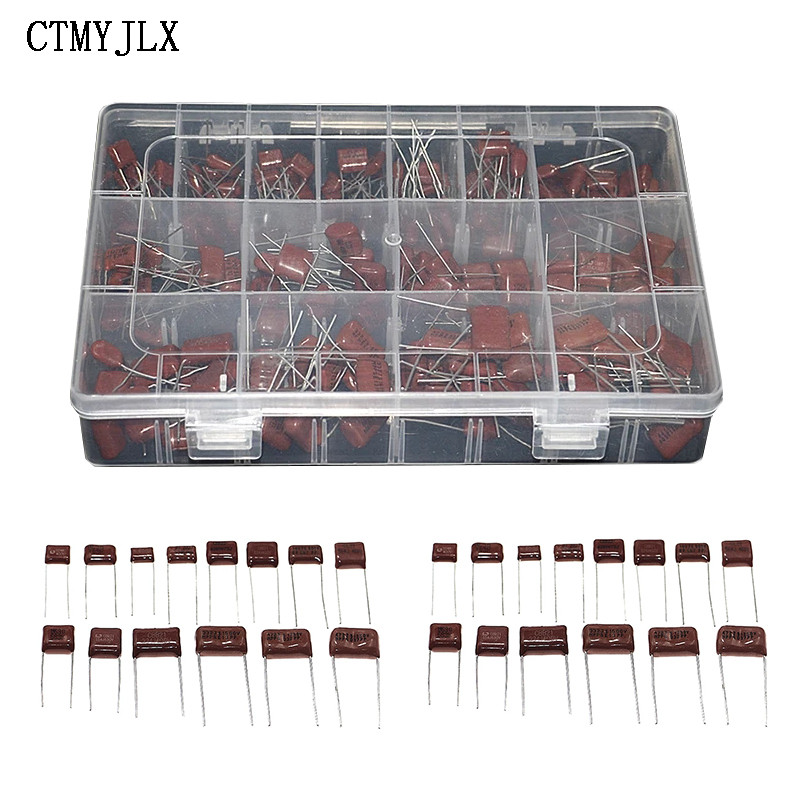 Best  150pcs Metallized Polyester Film Capacitors CBB Assortment Kit 0nf-68nf 400V 630V CBB Capacito