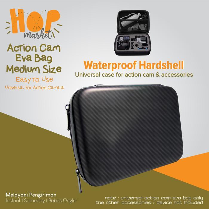 Tas EVA Waterproof Medium Case Universal PU Bag Sedang Kamera Aksi untuk DJI Osmo 5 Pro/4/3,