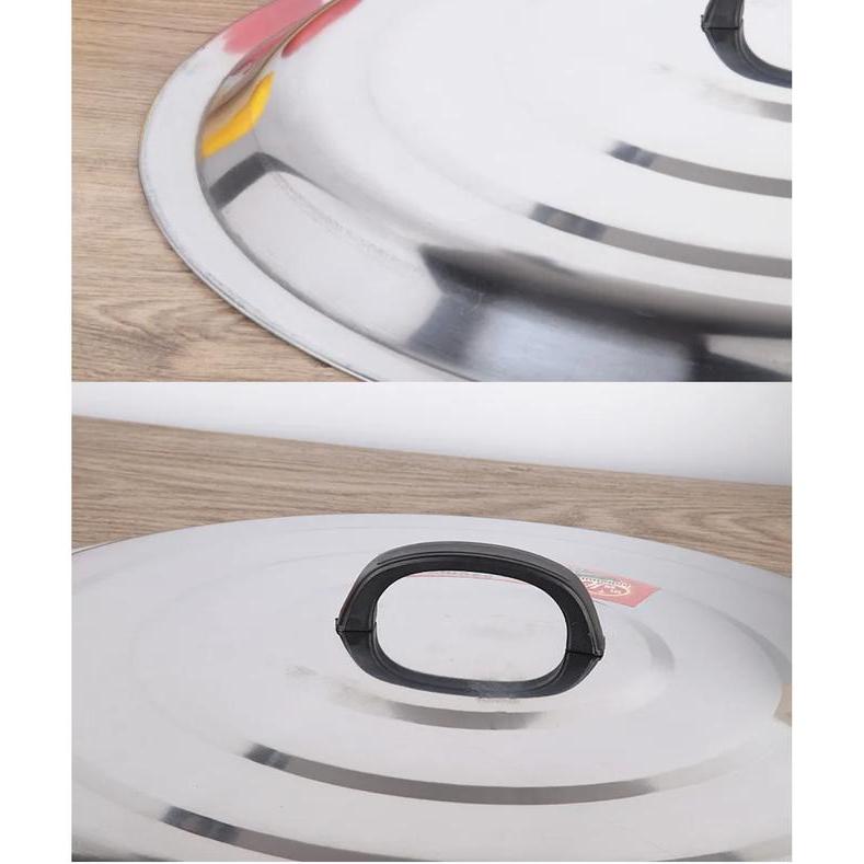 Tutup Wajan Jumbo Stainless Steel Tutup Kuali Aman Diakan Cocok Untuk Wajan Besar Makanan Segar