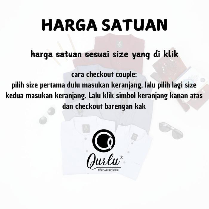 QURLU - KEMEJA KOKO DEWASA/ANAK WARNA HIJAU ALPUKAT (BISA COUPLE AYAH ANAK)