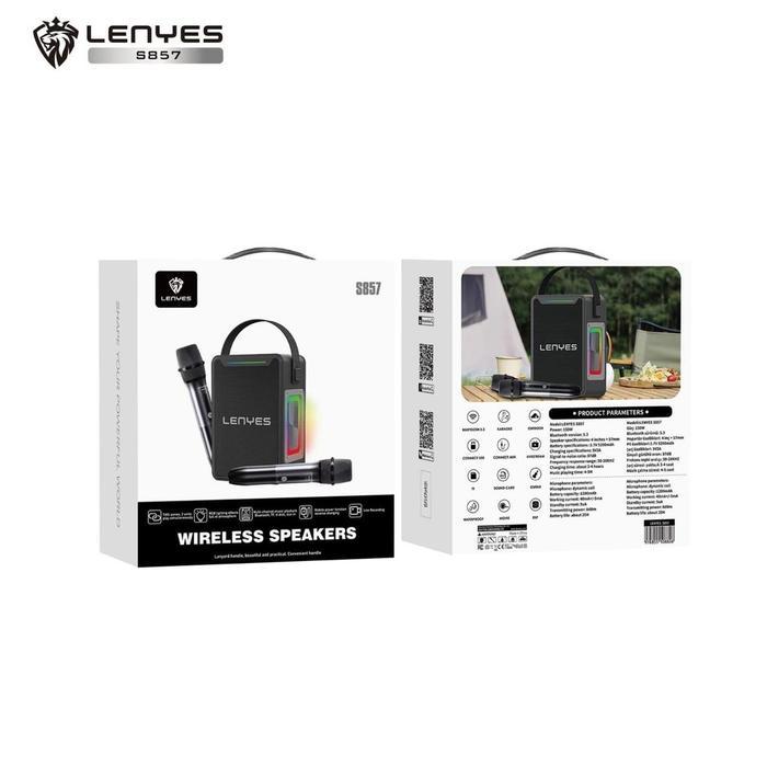 1511856 LENYES S857 150W KTV Speaker Karaoke Wireless 5.3 TWS DSP Chip with RGB Lights High Power