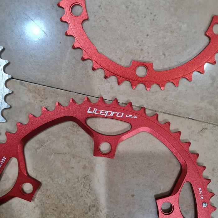 CHAINRING DOUBLE LITEPRO ORI 53T 39T 53 39 CRANKSET DUAL SPEED