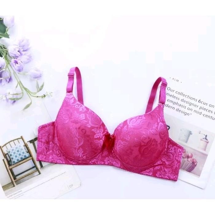 Bra Wanita Super Jumbo Kawat Busa Tebal Bagian Bawah Bra Push Up Cup D Big Size 36-44 Art D55 Co