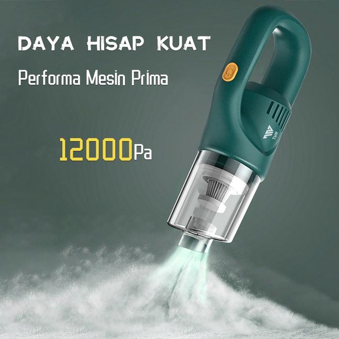 "New" Penyedot Debu Rumah dan Mobil Portabel Mini 12000PA Penyedot Debu Penyedot Debu Tanpa Kabel