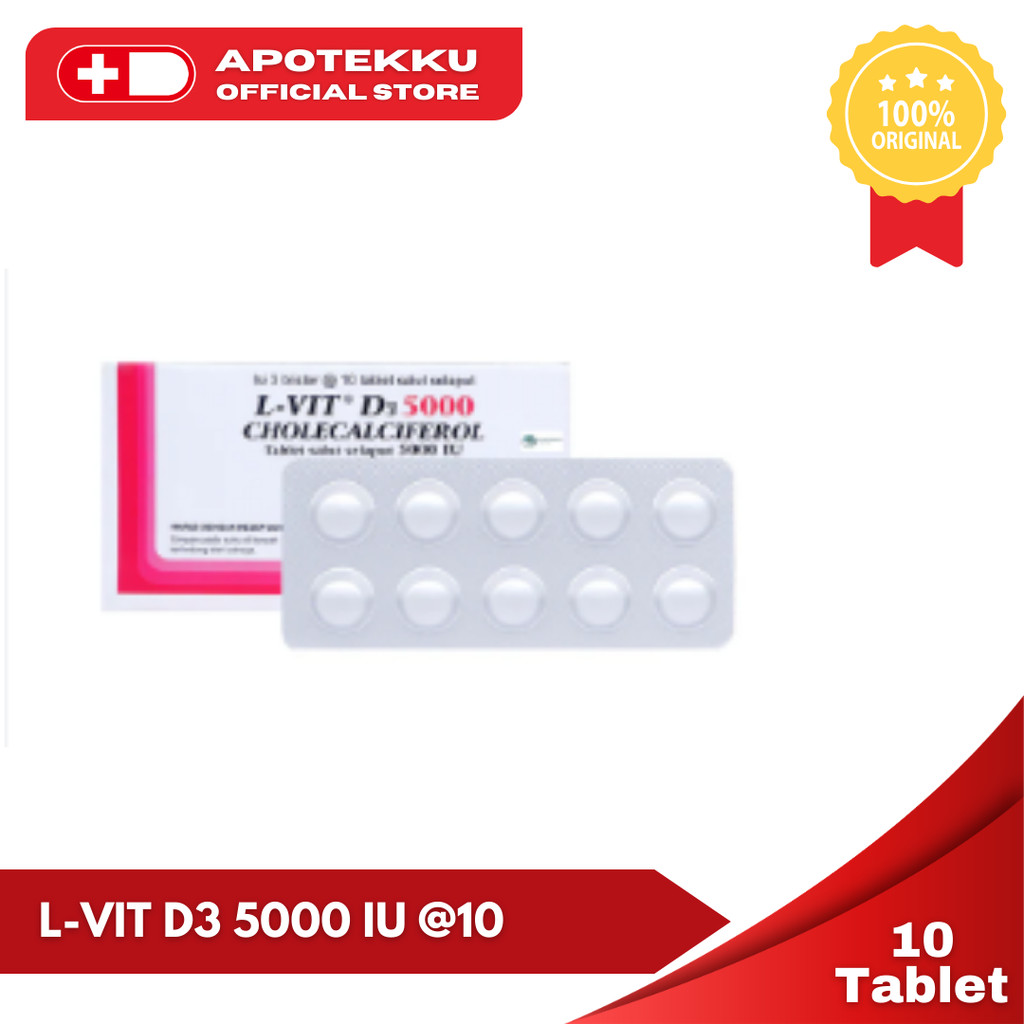 L-Vit D3 5000 IU - Vitamin D3 Tablet Kunyah