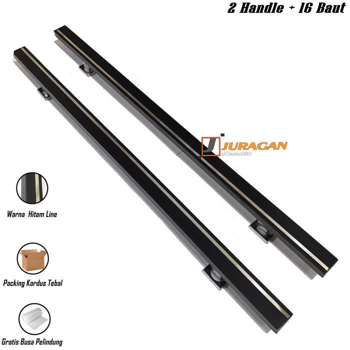 Handle Pintu 1 Meter Panjang Minimalis - Gagang Pintu HItam 100 cm Stainless - Pegangan Pintu Elegan