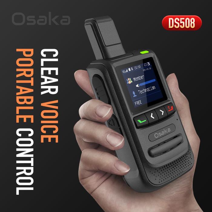 HT POC OSAKA MINI WALKIE TALKIE 4G SERVER PERMANEN ANTENA