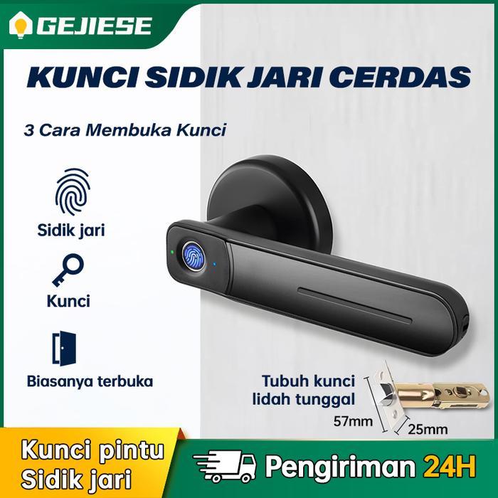 GOGEOUS Smart Door Lock kunci pintu sidik jari Handle membuka Doorlock Sidik Jari Fingerprint