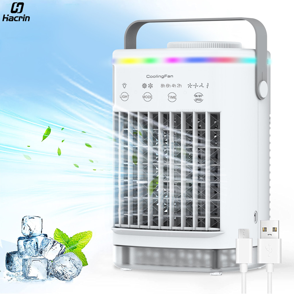 AC Portabel Pendingin Udara Mini Kipas AC USB 700Ml Kipas Pendingin Udara Air Es dengan Pelembap unt