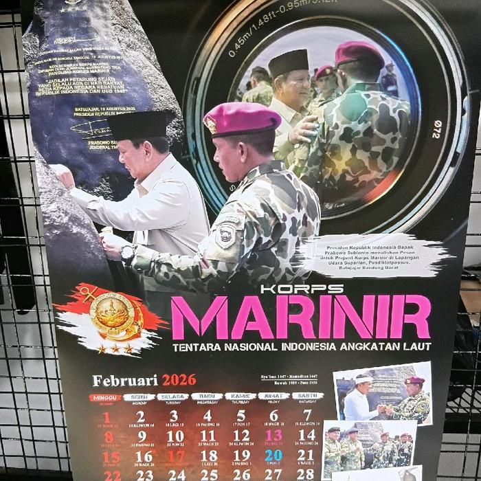 Kalender Dinding Marinir Tni Al 2026 Terbaru