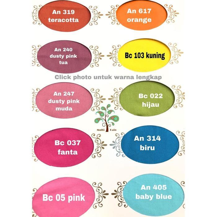 "New" Multi kain katun cotton stretch spandex stret kahatex murah harga per 0.5 meter