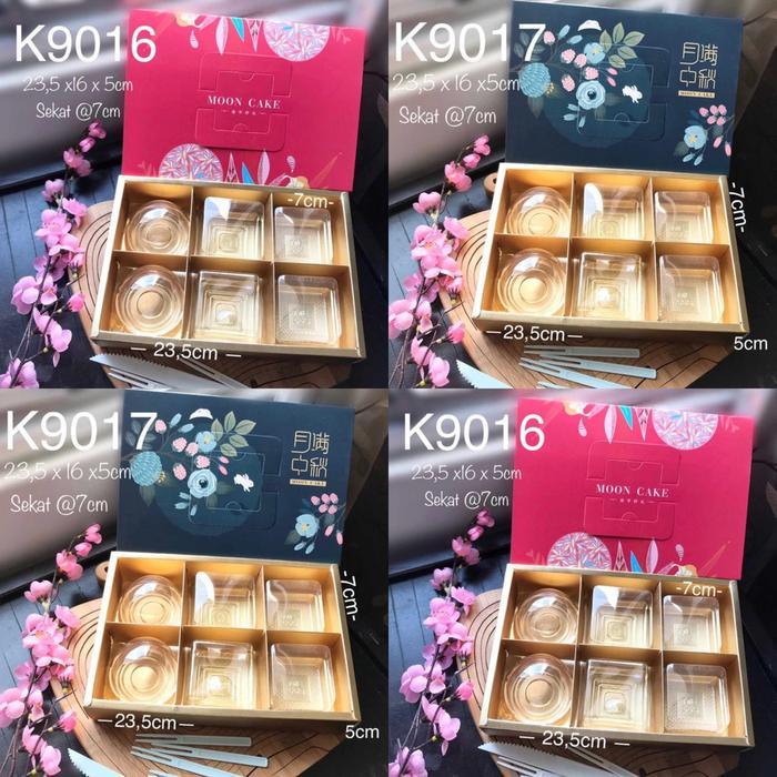 Stok Baru box dus mooncake isi 6 dus sekat 6 kotak kue bulan packaging moon cake