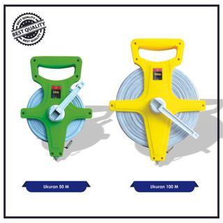 [ASJ] Meteran Tancap Tanah 50 Meter 100 Meter / Meteran Roll / Meteran Tanah / Materan Roll Tanah