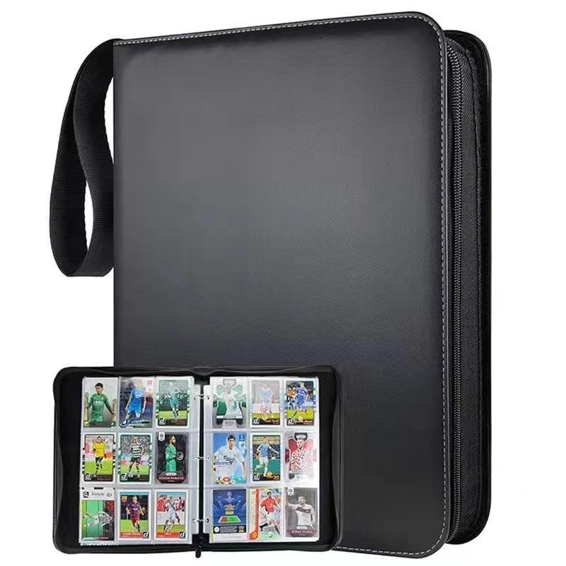 Sports Card Holder 4/9 Pockets Premium Zip Trading Card Case Collector's Card Holder Can Be Used To