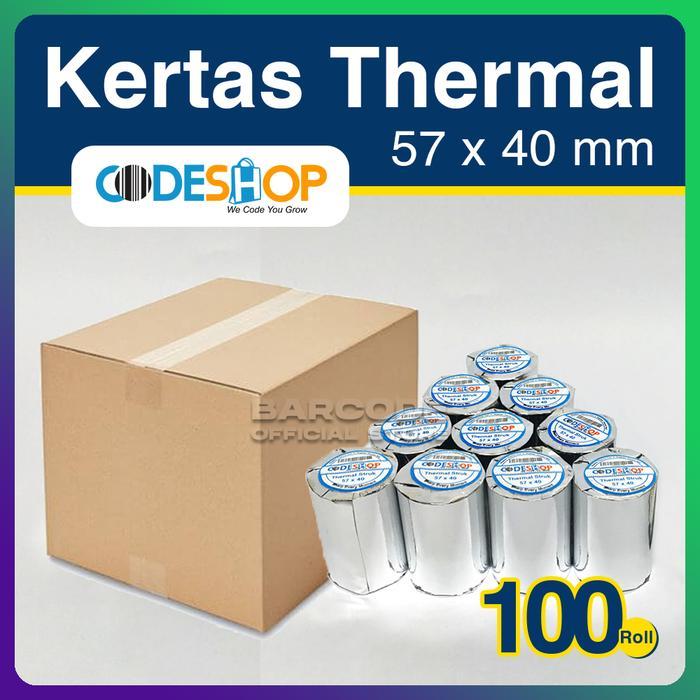( 1 Dus ) Kertas Printer Bluetooth 57 X 40 - 57X40 Thermal Unmerk
