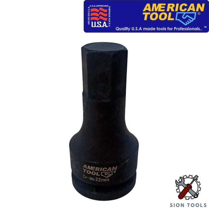 AMERICAN TOOL IMPACT HEX BIT SOCKET 3/4" DR 22 MM / MATA SOK IMPACT L