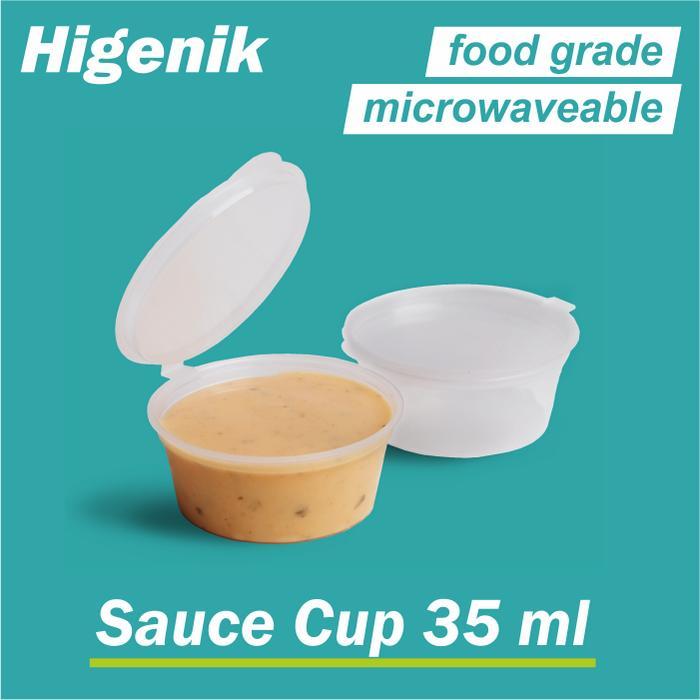 Cup Sauce 35 ml Dengan Tutup / Cup Saos Sambal Tempat Saus / Cup Slime
