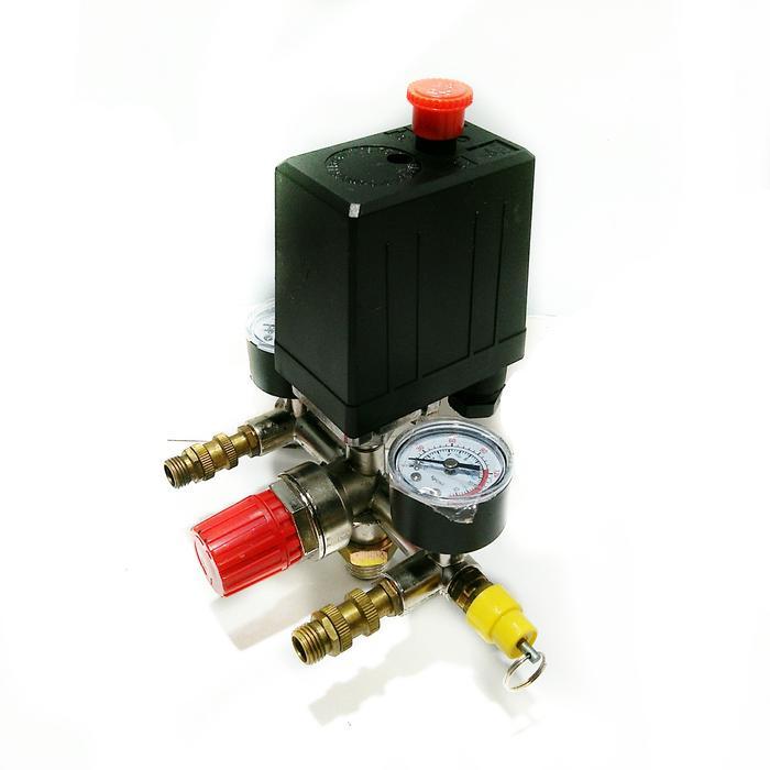 Otomatis Kompresor Set & Kran & Safety Valve & Regulator & Manometer