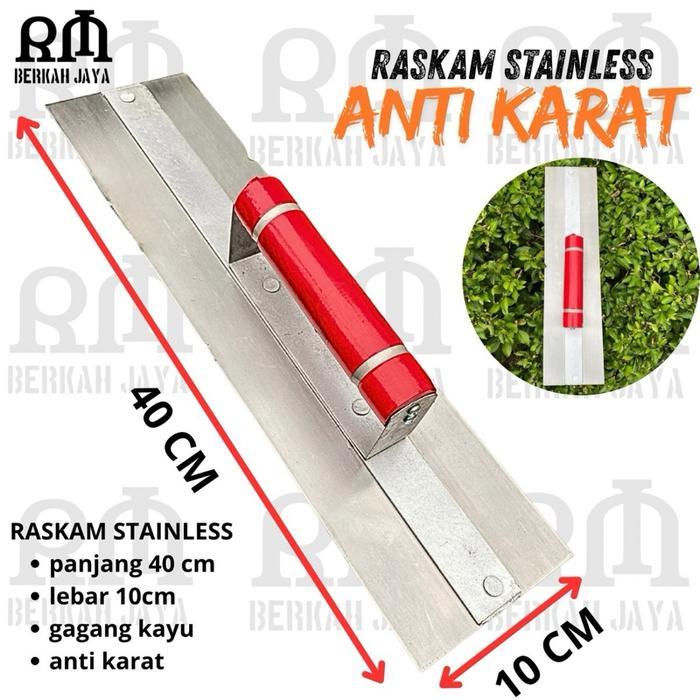 RASKAM STAINLESS 40 CM ANTI KARAT/ RASKAM PENGHALUS ACIAN 40CM/ ROSKAM ACIAN DINDING