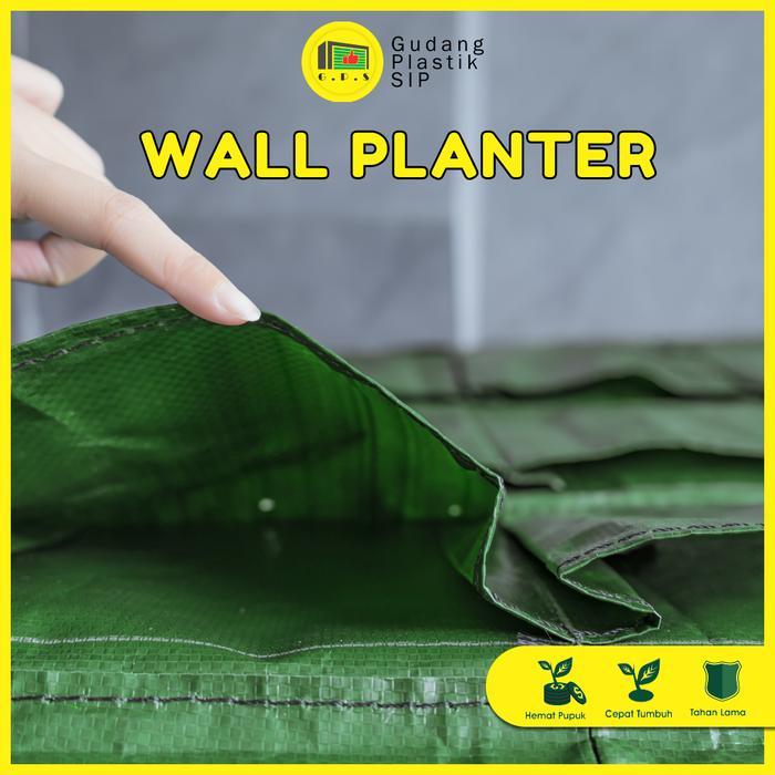 Wall Planter Bag 15 Kantong / Pot Dinding - Hijau / (Vertical)