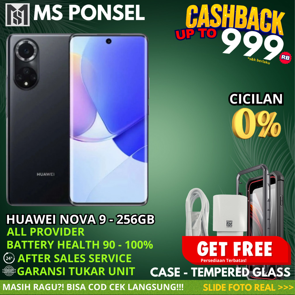 Huawei Nova 9 8/256GB 8/128GB Second Original Resmi Fullset