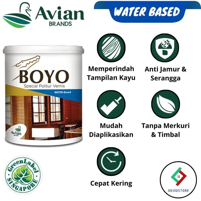 BOYO POLITUR VERNIS WATER BASED 1KG VERNIS PLITUR BOYO AIR VERNIS 1KG