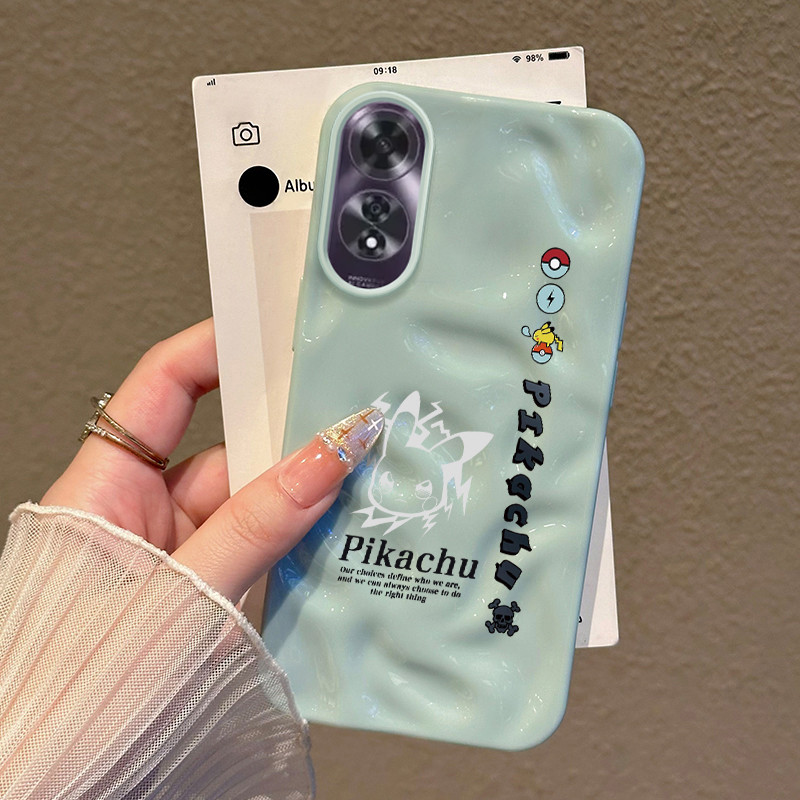 Casing Hp Untuk OPPO A60 4G Case Casing HP Softcase Silikon ponsel Anti-sidik jari Pola meteorit jat