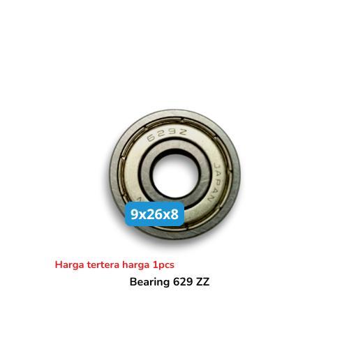 "New" Bearing 629 ZZ N*N Roller Ball Bearing Diameter dalam : 9 mm Diameter luar : 26 mm Tebal : 8