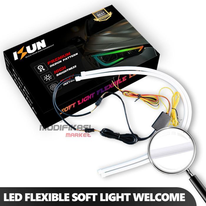 "New" [SEPASANG] DRL Flexible Alis Tanam SOFT LIGHT No Bintik Lampu Alis Running Silicone Tube 30cm