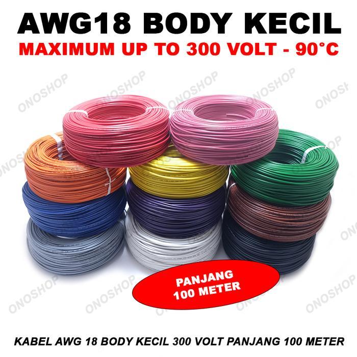 Kabel Awg 18 Serabut Putih 100 Meter
