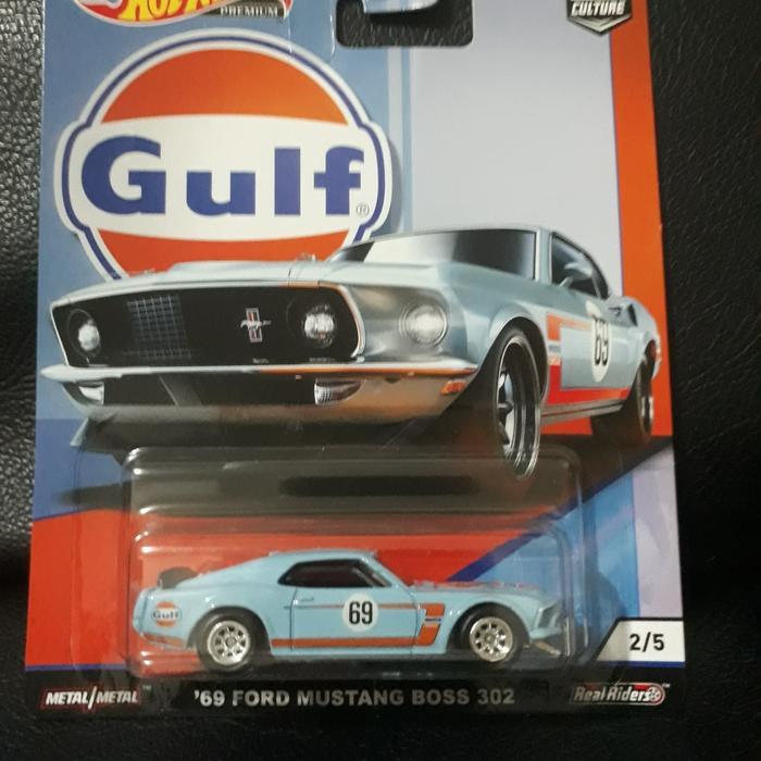 Hot Wheels Hotwheels Gulf Series 69 Ford Mustang Boss 302 Siap Kirim