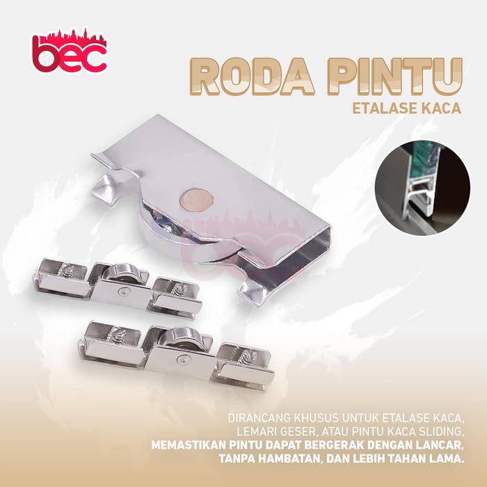 [BEC] Roda Pintu Etalase Kaca - Sliding Door Roller Roda Pintu Etalase Kaca Roda Showcase Geser Roda
