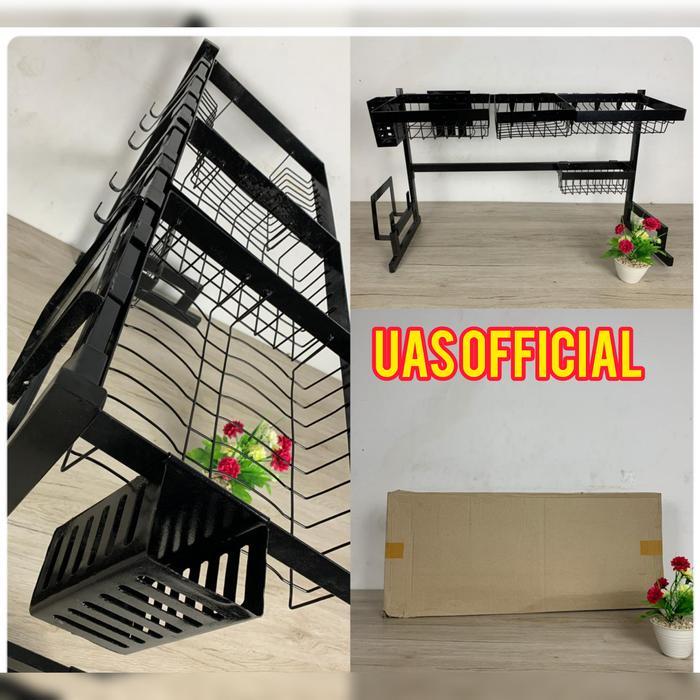 RAK PIRING WASTAFEL HITAM 85 CM