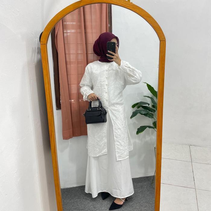 ATASAN WANITA ELORA TUNIK KATUN BORDIR / TUNIK KONDANGAN / TUNIK BORDIR KATUN BOLONG