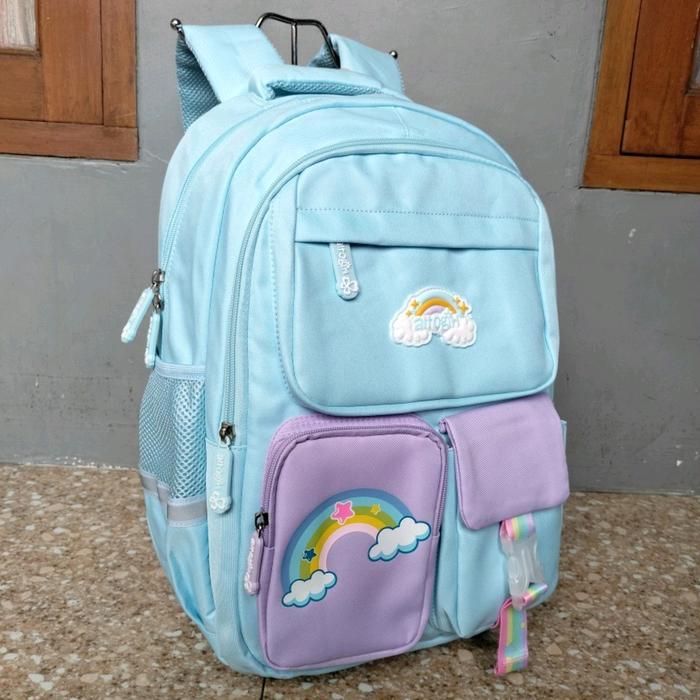 Tas Ransel Backpack Sekolah Anak Perempuan Alto Girl Original Rainbow