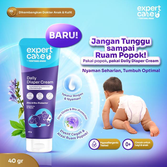 [Hadiah] Expert Care Daily Diaper Cream 40G - Diaper Rash Cream Dengan Zinc Oxide, Panthenol &