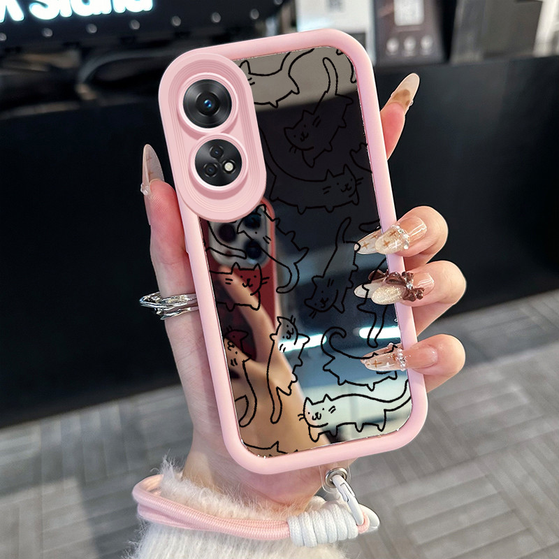 Casing Hp untuk OPPO Reno 8T 4G Case Casing HP Softcase ponsel silikon Kasing lembut anti Cermin tal