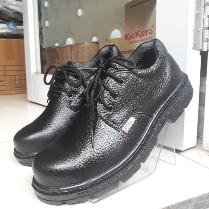 PROMO Sepatu Safety Ujung Besi Kulit Asli King Steel S11