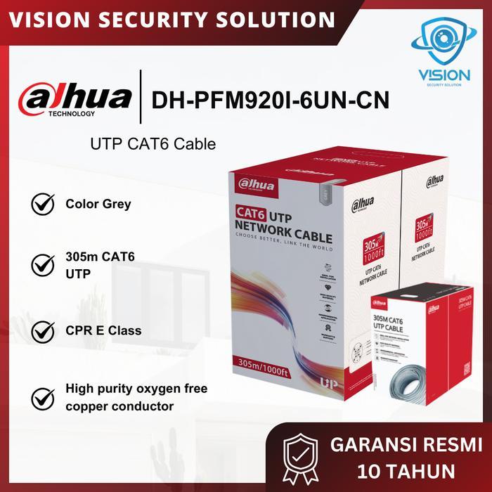 Dahua Pfm920I-6Un-Cn Kabel Lan Utp Cat 6 Ofc 305M Tembaga Murni