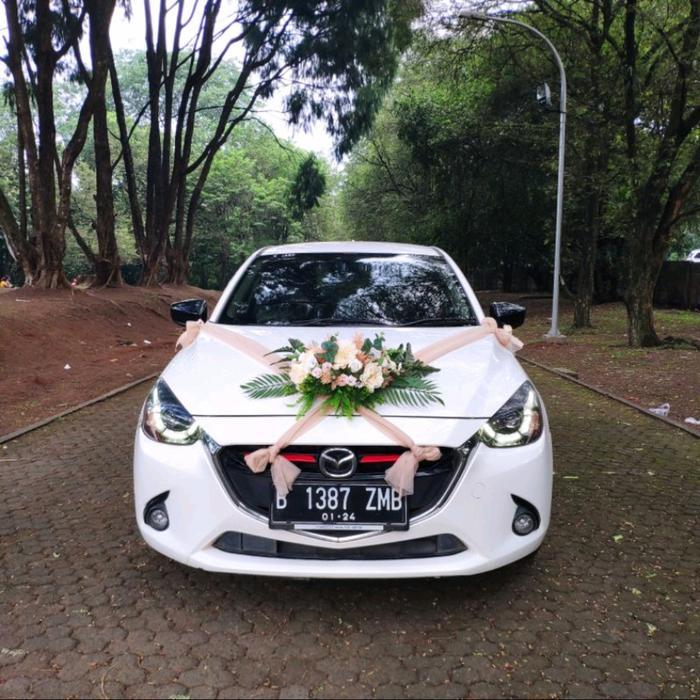 Bunga mobil pengantin pernikahan hiasan mobil premium mewah