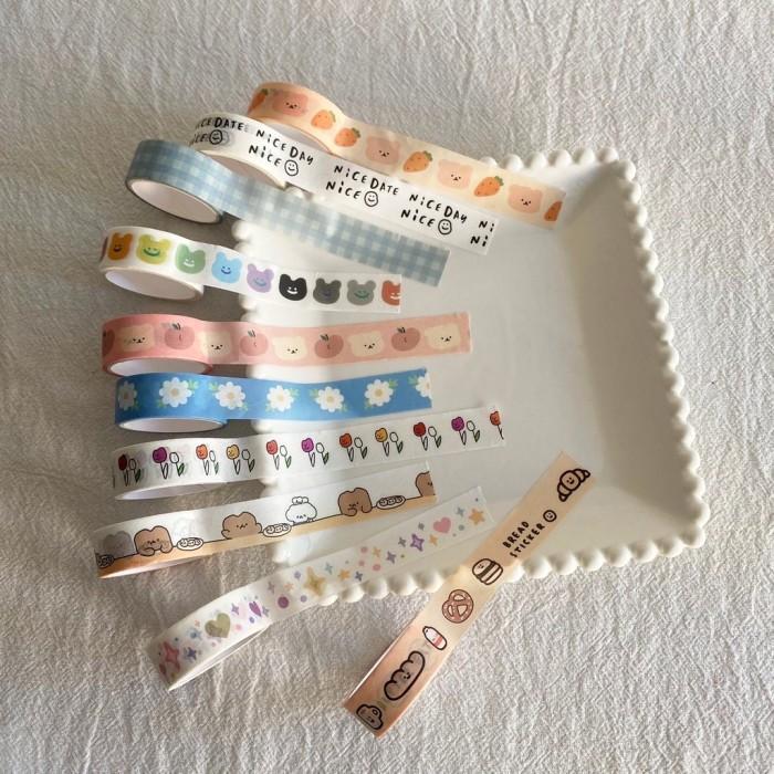 1 Piece Washi Tape Cute Korean Aesthetic Masking Tape Journal Scrapboo