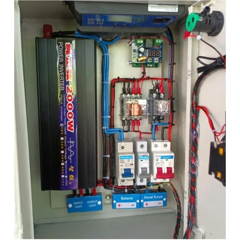 paket lengkap panel PLTS panel surya solar cell inverter SCC ATS Murah
